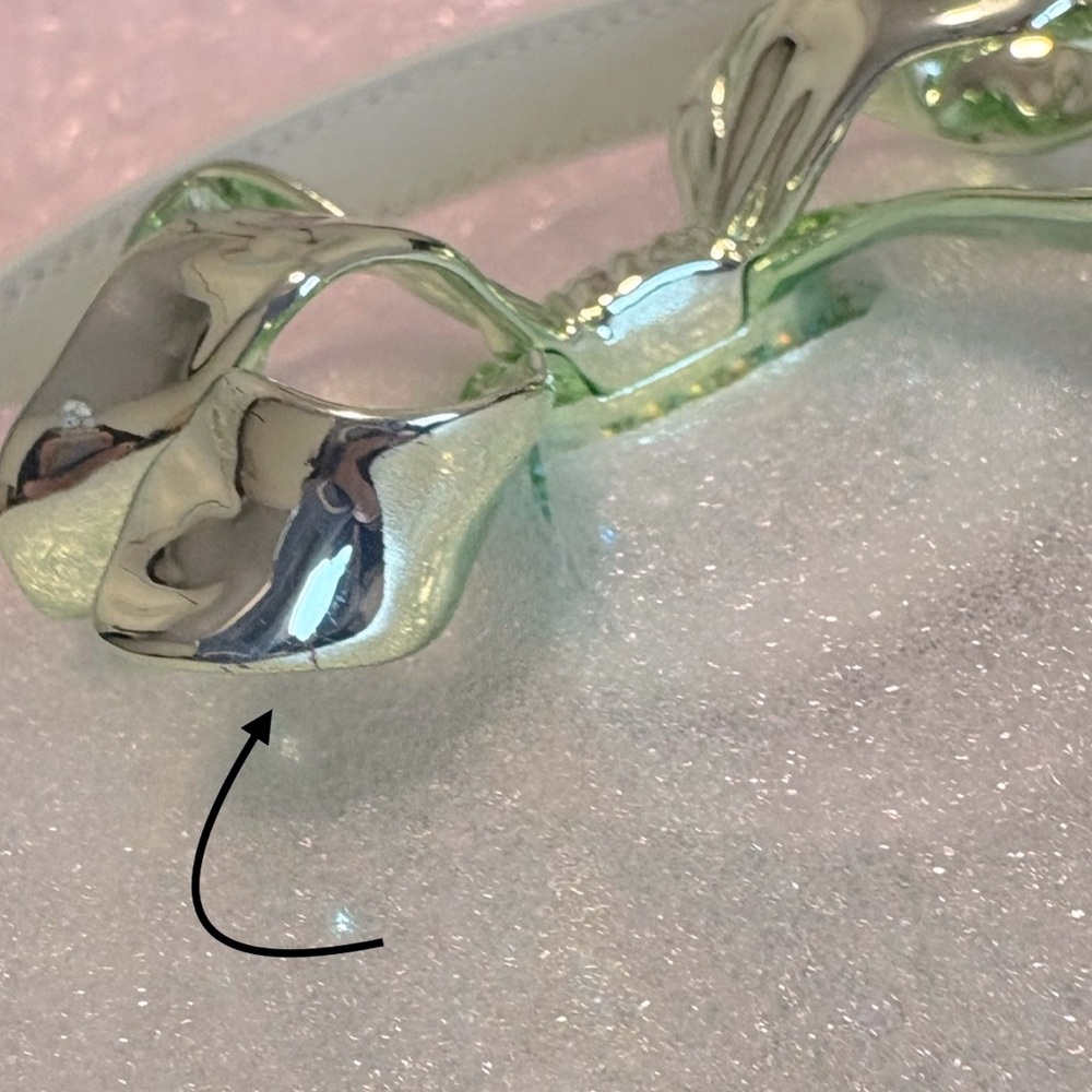 ❌SOLD❌ NWT [Self-Portrait] Crescent Bow Rhinestone Top Handle Mini Bag Green - Picture 14 of 16